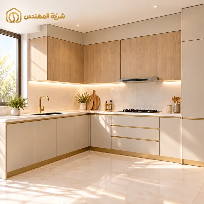 تفصيل مطبخ ألمنيوم حرف L بالرياض