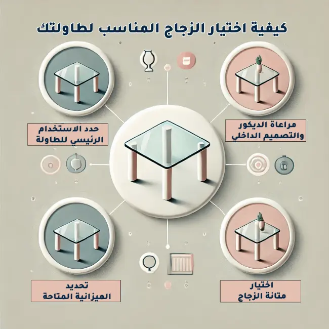 كيفية اختيار الزجاج المناسب لطاولتك
