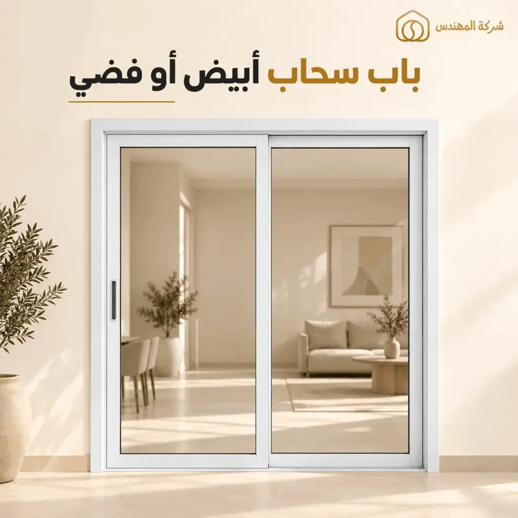 تفصيل باب سحاب ألمنيوم بالرياض | سعر ابواب المنيوم سحاب 2026 7 تفصيل باب سحاب المنيوم أبيض بالرياض