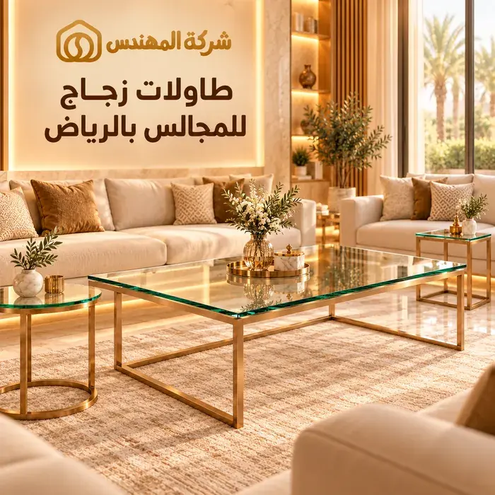 طاولات زجاج للمجالس بالرياض: أشكال الزجاج ونصائح الاختيار 22 طاولات زجاج للمجالس بالرياض