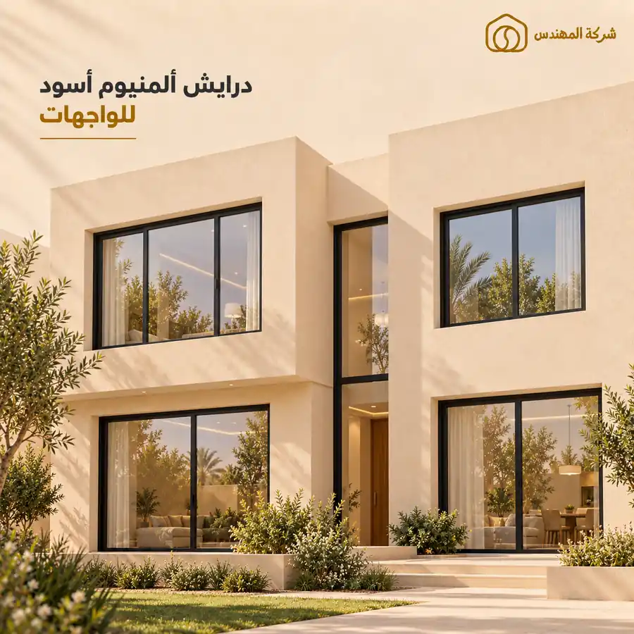 درايش المنيوم اسود للواجهات بالرياض
