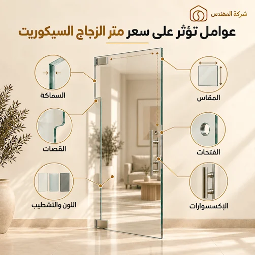 سعر متر الزجاج السيكوريت في الرياض 2026 7 عوامل تؤثر على سعر متر الزجاج السيكوريت بالرياض
