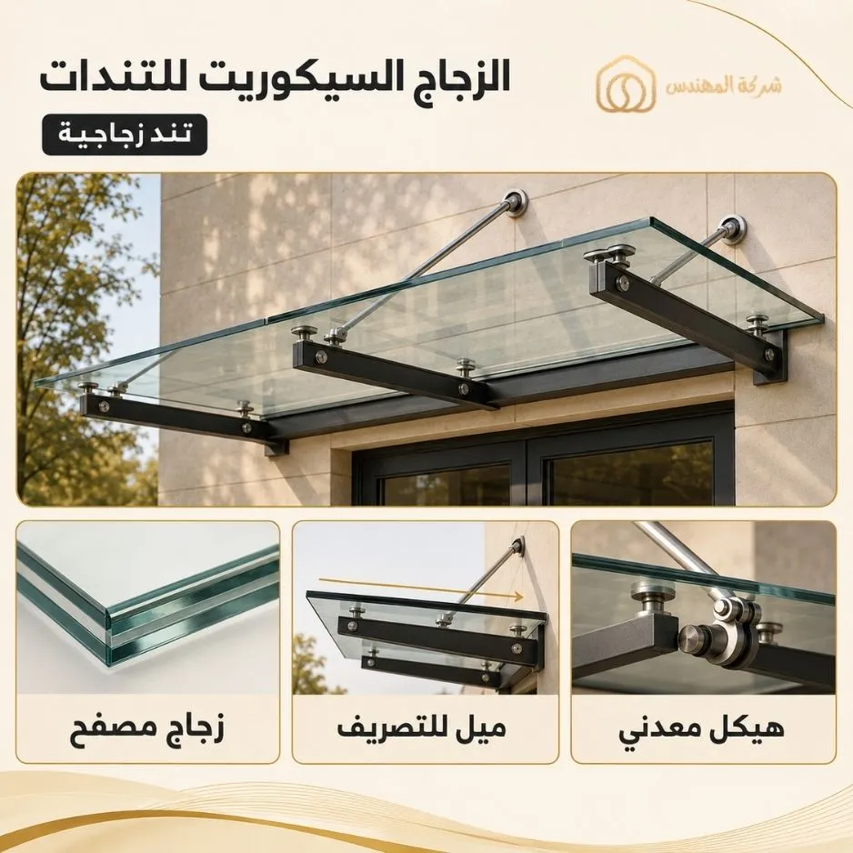 أنواع الزجاج السيكوريت للتندات بالرياض -  تركيب زجاج مصفح سيكوريت للتندات بالرياض - تركيب زجاج هيكل معدني سيكوريت للتندات بالرياض - تركيب زجاج ميل للتصريف سيكوريت للتندات بالرياض