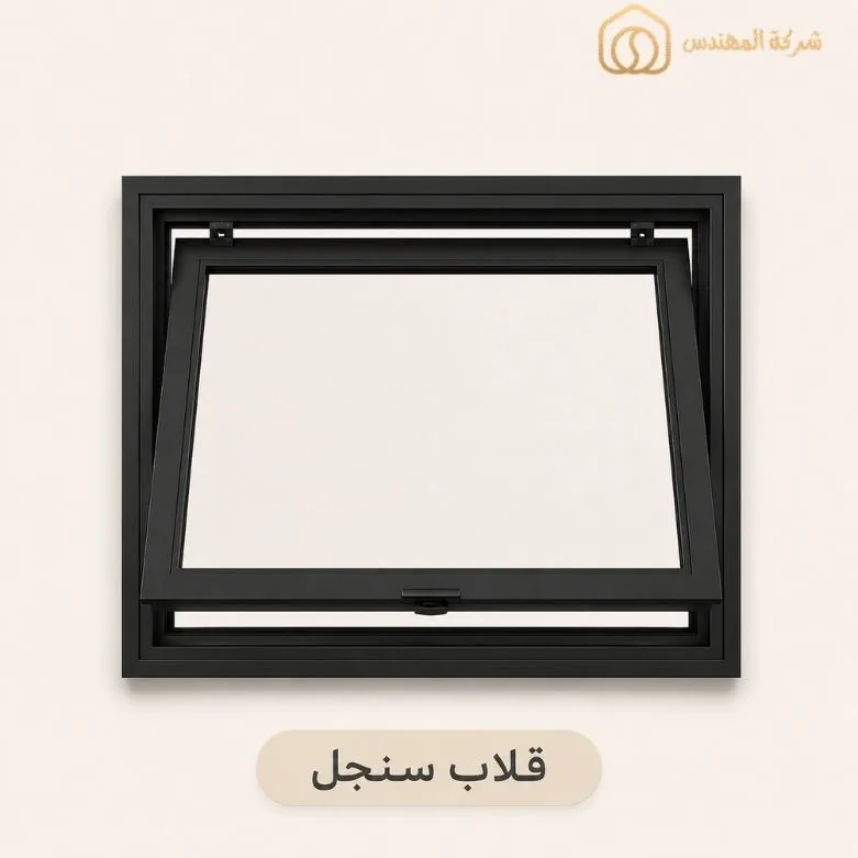 مقارنة انواع الشبابيك الالمنيوم: الأنواع والمميزات ودليل الاختيار بالرياض 3 شباك المنيوم قلاب سنجل بالرياض - سعر شباك المنيوم قلاب سنجل بالرياض 350–400 ريال/م²