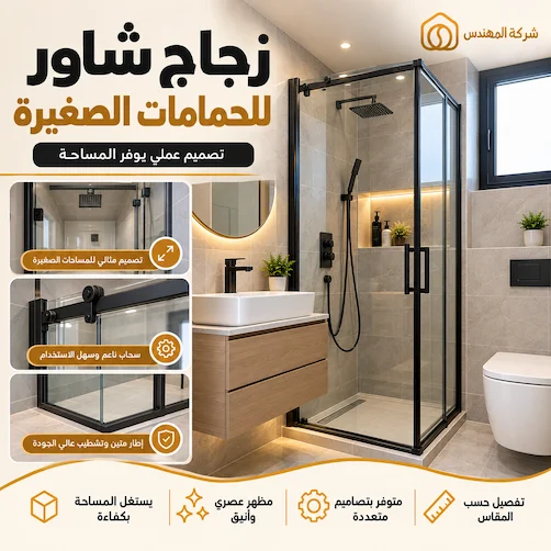 اشكال زجاج الشاور بالرياض: الأنواع والأفكار وكيف تختار التصميم المناسب 15 اشكال زجاج شاور للحمامات الصغيرة بالرياض - تفصيل زجاج شاور للحمامات الصغيرة بالرياض