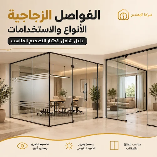 الفواصل الزجاجية: الأنواع والاستخدامات والأسعار في الرياض 2026