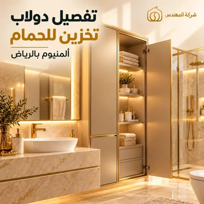 تفصيل دولاب تخزين للحمام المنيوم بالرياض