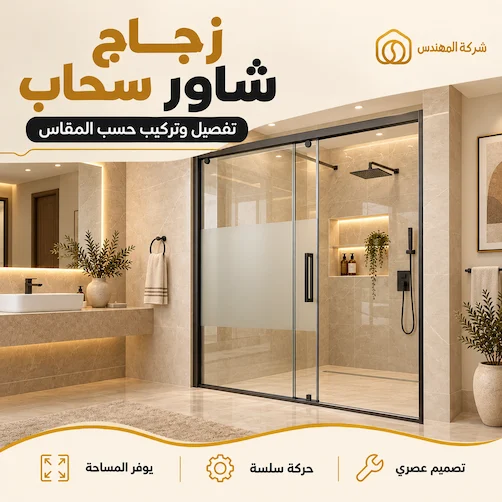 اشكال زجاج الشاور بالرياض: الأنواع والأفكار وكيف تختار التصميم المناسب 10 تفصيل زجاج شاور سحاب بالرياض