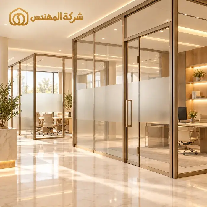 تفصيل قواطع المنيوم بالرياض للمكاتب والحمامات 1 تفصيل قواطع المنيوم بالرياض