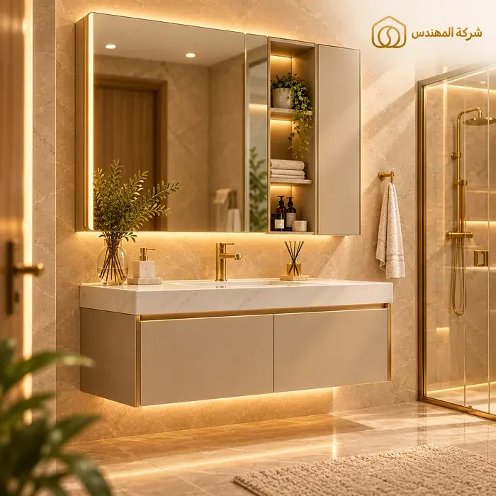 تفصيل دولاب تخزين للحمام المنيوم بالرياض 4 خزانة حمام ألمنيوم معلقة